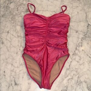 PQ Swim Fuchsia Ruched Swimsuit M